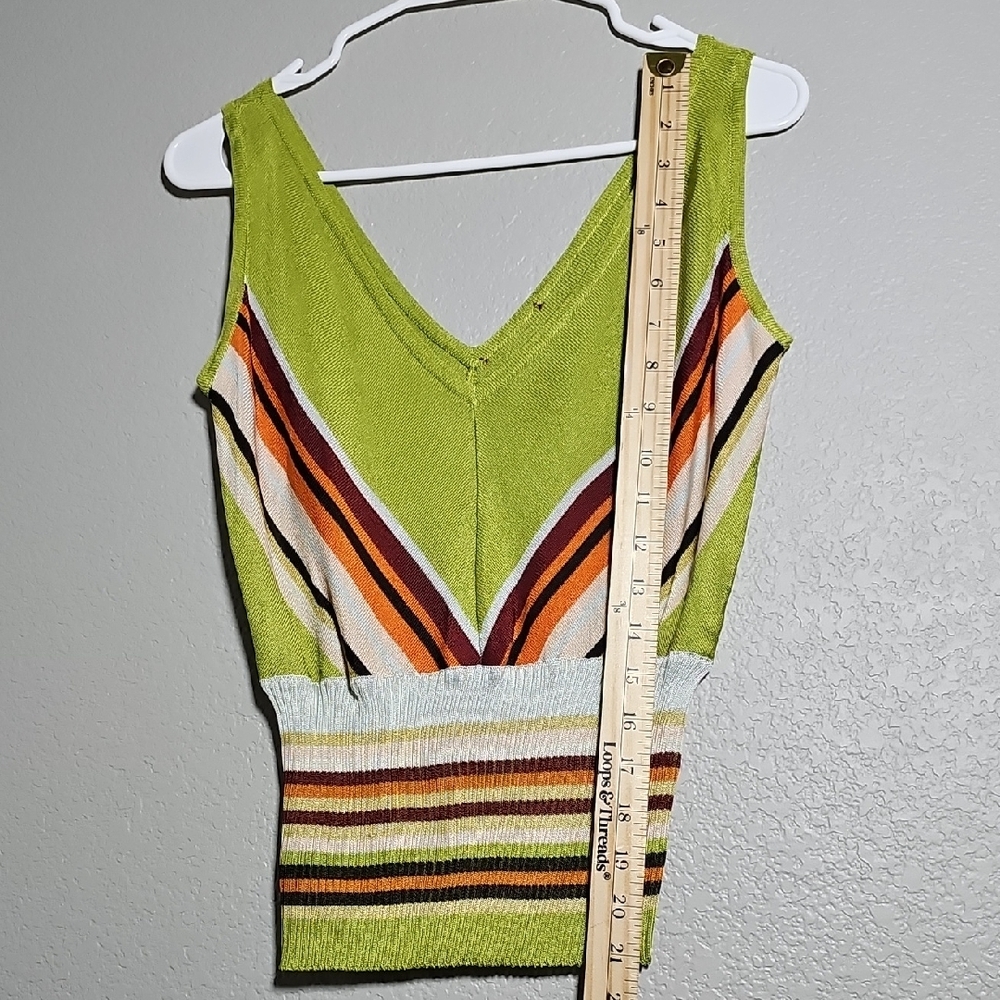 M by Missoni Lime Green Chevron Tank Top - Picture 4 of 7
